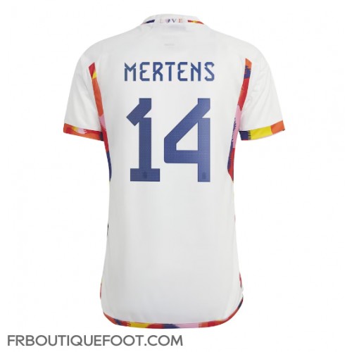 Maillot de foot Belgique Dries Mertens #14 Extérieur vêtements Monde 2022 Manches Courtes